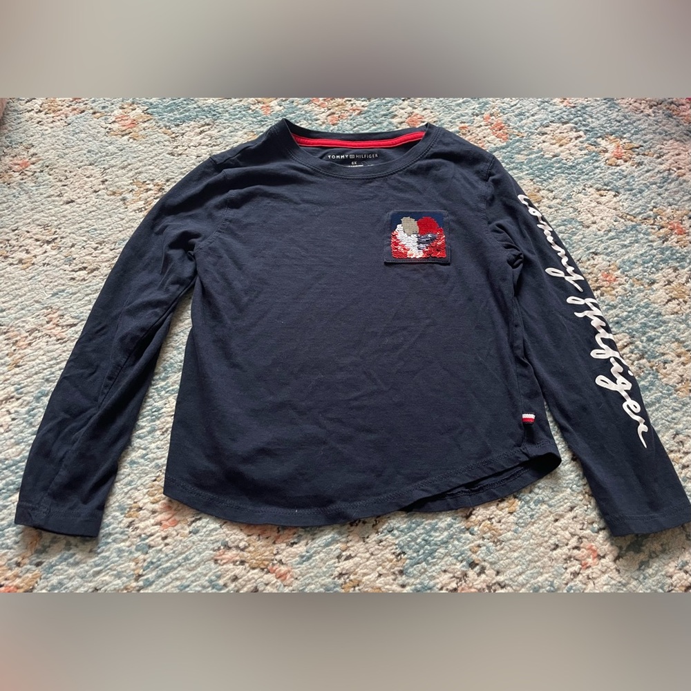 Tommy Hilfiger Kids Dark Blue Long Sleeve Tee